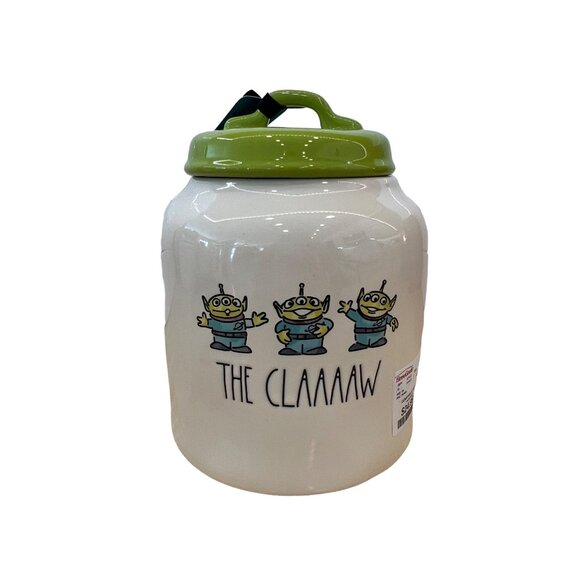 Rae Dunn Disney Toy Story Canister The Claaaw Claw Alien Cookie Jar NWT - Picture 1 of 4